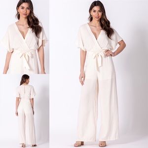 FINAL PRICE Flutter Sleeve Jumpsuit